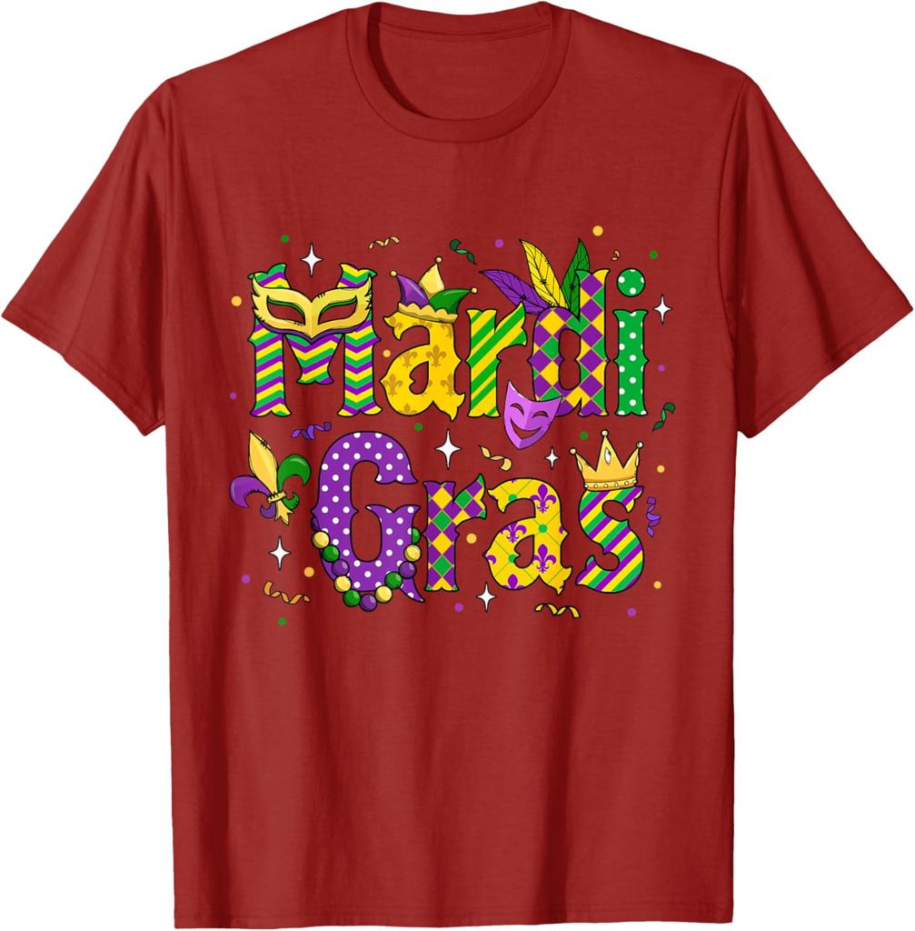 Funny Mardi Gras Parade Outfit Jester Hat Men Women Kids TShirt Unisex Fashion SpringSummer 2026 New Arrival
