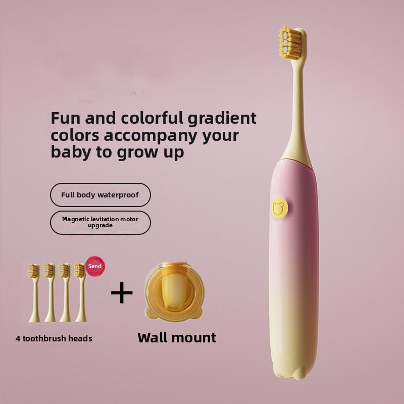 New Children's Electric Toothbrush Rechargeable Cartoon Waterproof Maglev Sonic Soft Hair Baby Oral Cleaning Toothbrush