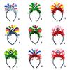 Pack Of 6pcs 2026 Soccer Event Flag Headbands For Fan With Elastic Design Creative Multiple Country Theme Headdress
