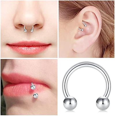 Nerezový C-tvarovaný Piercing do Obočí, Kroužek do Nosa, Piercing do Chrupavky Ucha, Piercing do Rtu