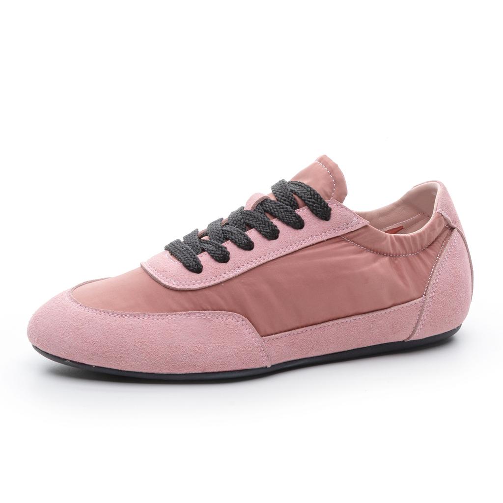 Customized Leather 25 Summer New Home Moral Training Shoes Comfortable Casual Shoes Lace-up Color Matching Forrest Gump Shoes Women's Sports Board Sh