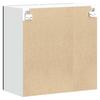 Lucca Wall Mounted Kitchen Cabinet with Glass Door Black Particleboard