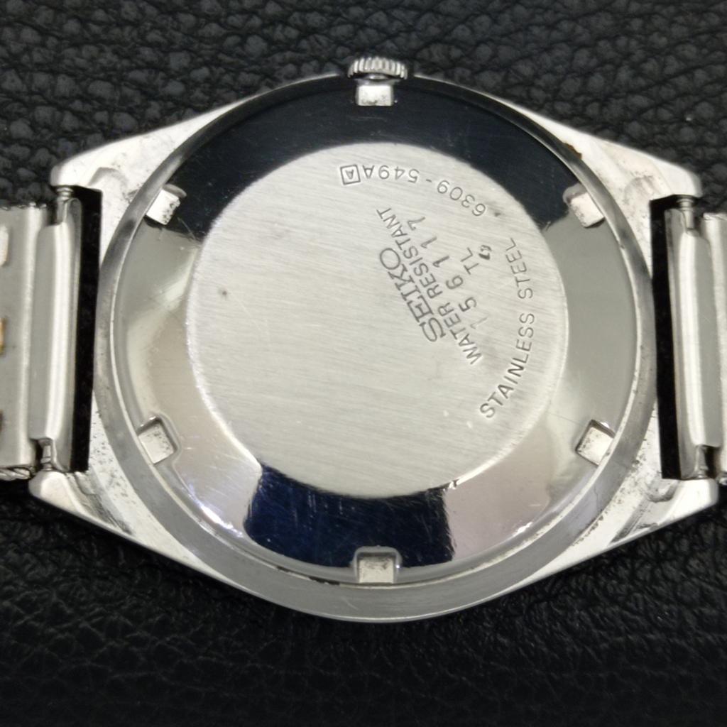 SEIKO AUTOMATIC 6309A JAPAN MENS VINTAGE BLACK COLOR DIAL WATCH a701620-5 R206c-a701620