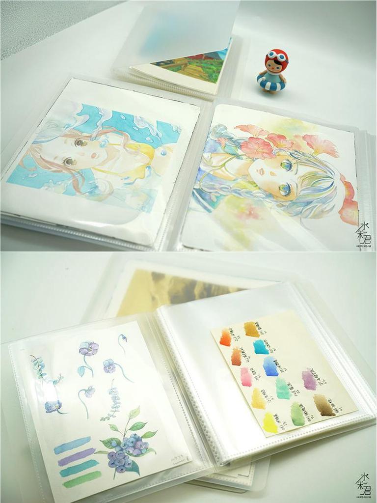 Double-Layer Transparent Artwork Album for Watercolor Illustrations & Photos