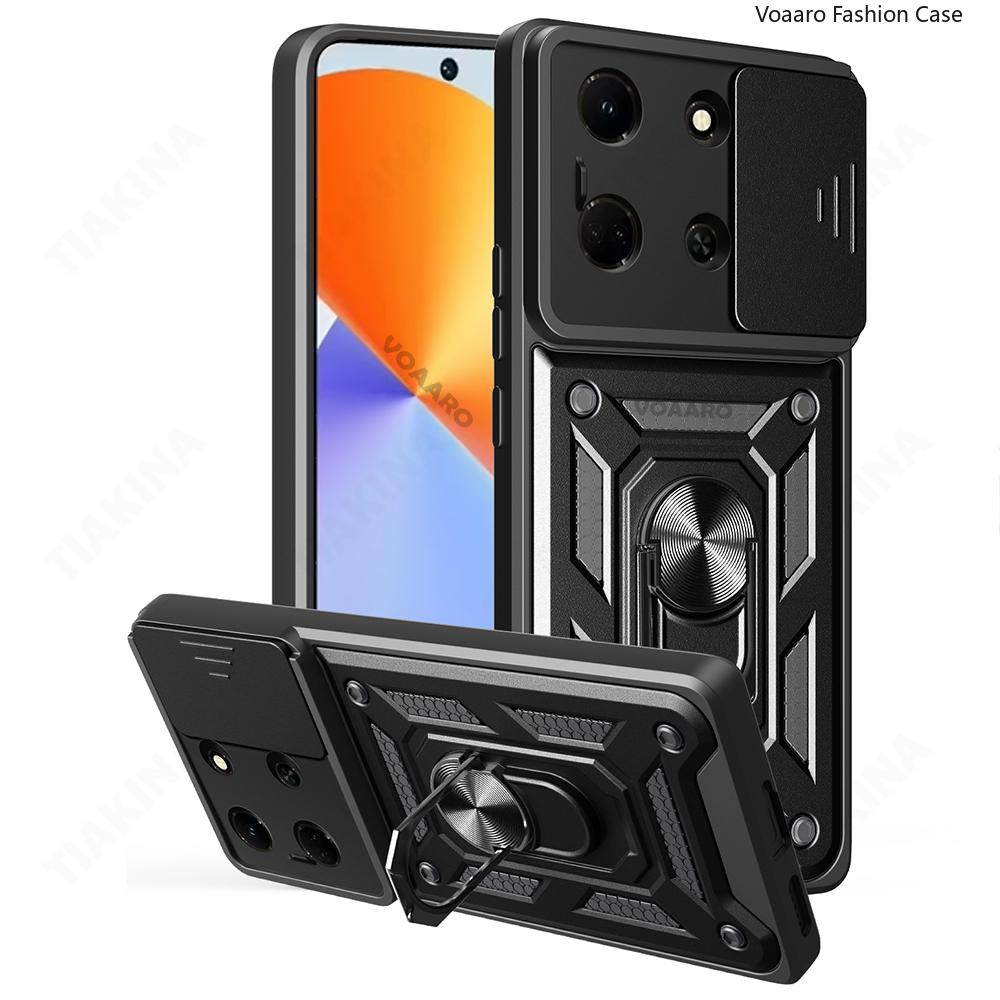 Slide Lens  Armor Funda for Infinix Note 30 5G Case Magnetic Ring Stand Holder Cover for Infinix Note 30 Pro Zero 30 40 5G Case