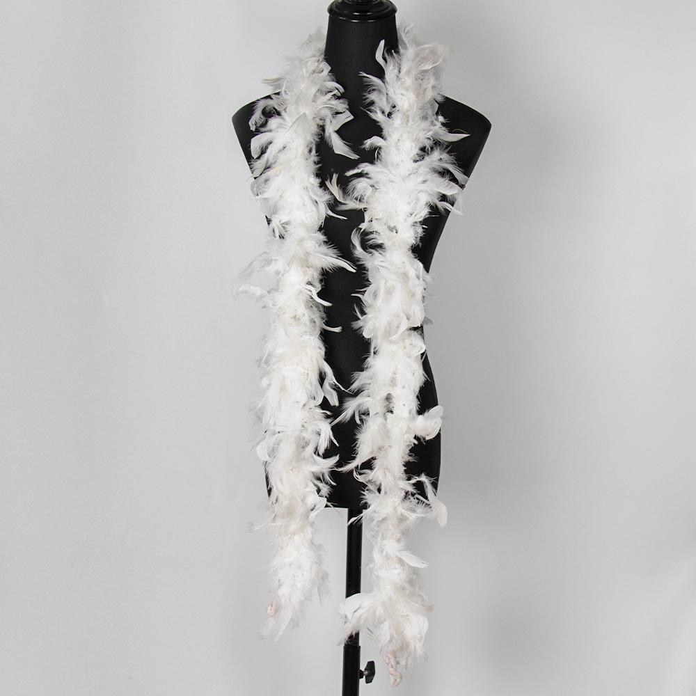2 Yards Fluffy White Turkey Feather Boa Natural Marabou Feathers Scarf For Wedding Christmas Decoration Plumes Shawl  38-40G