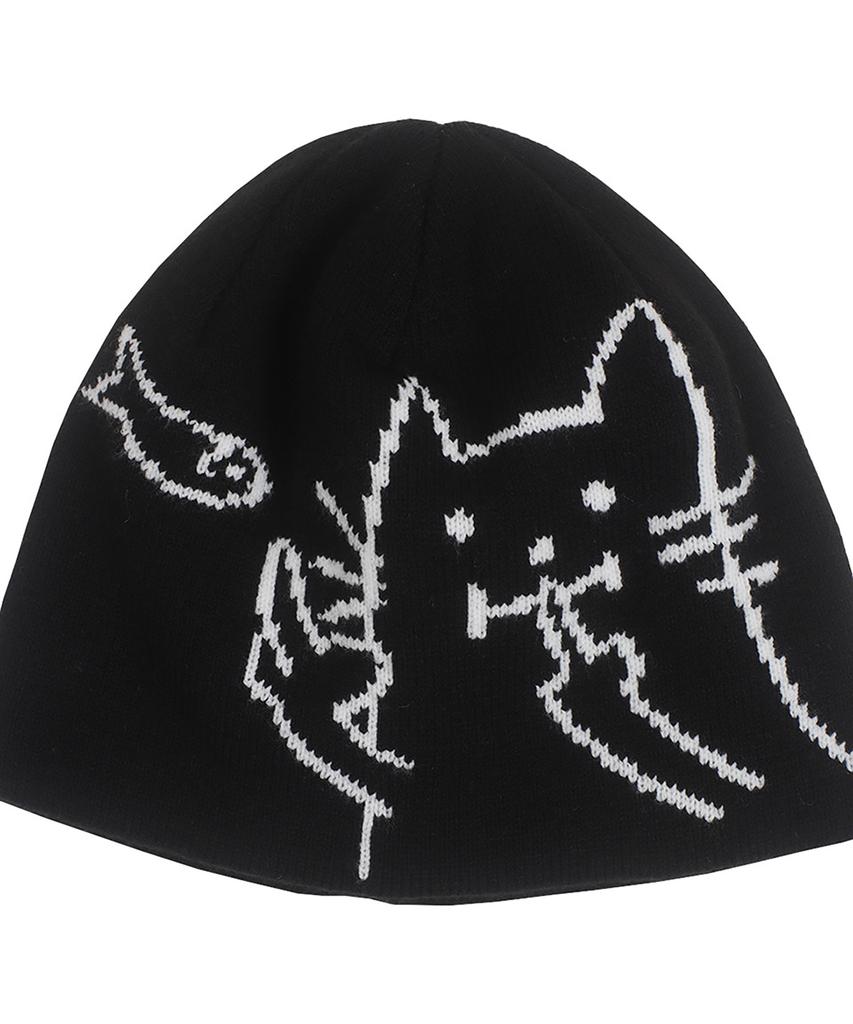 Eolaiteuaenggeul Cat Fish Beanie (Black)