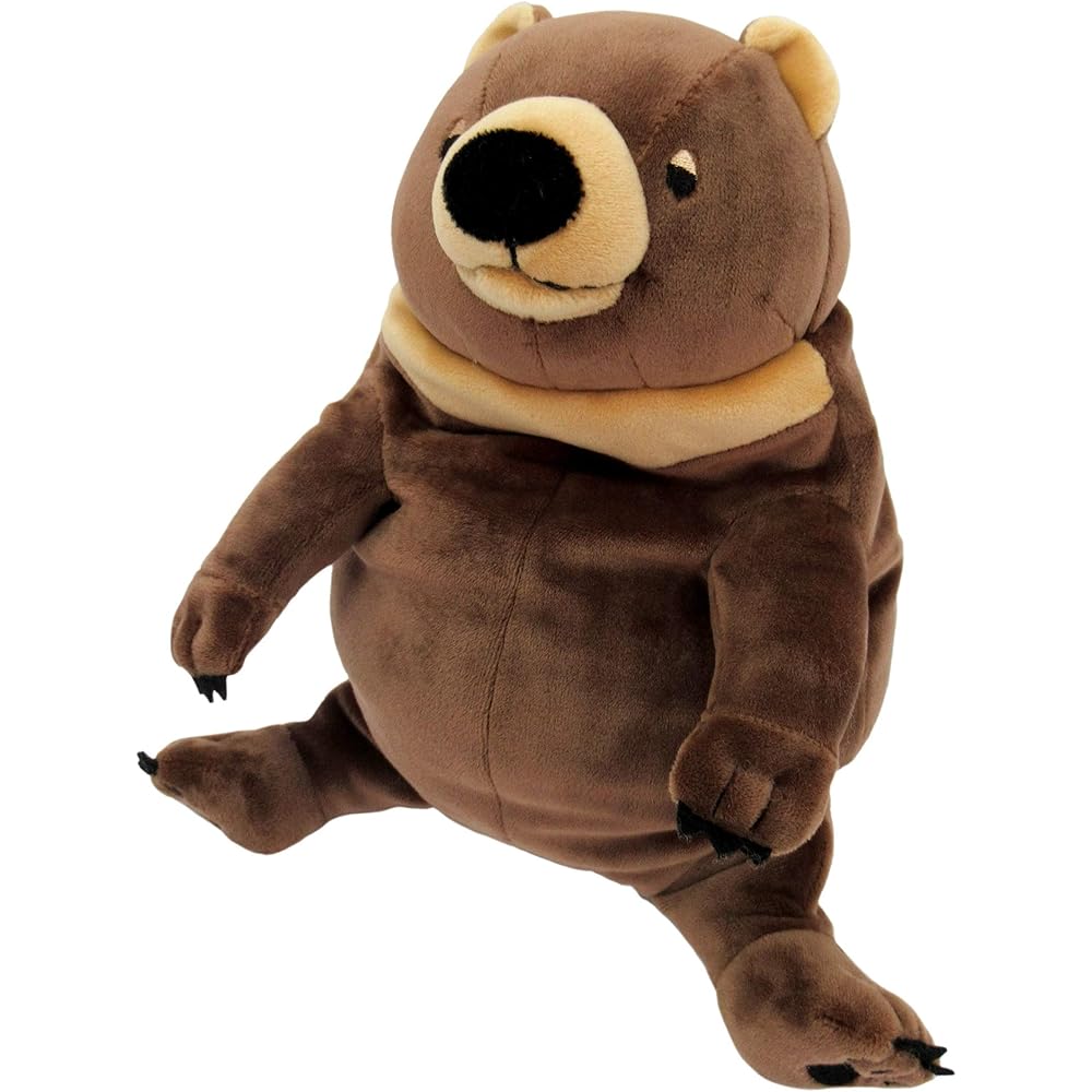Shinada Global Mochi Series Mochikuma Brown Plush Toy Bear 14x14x22cm Animal MOKW-0230B