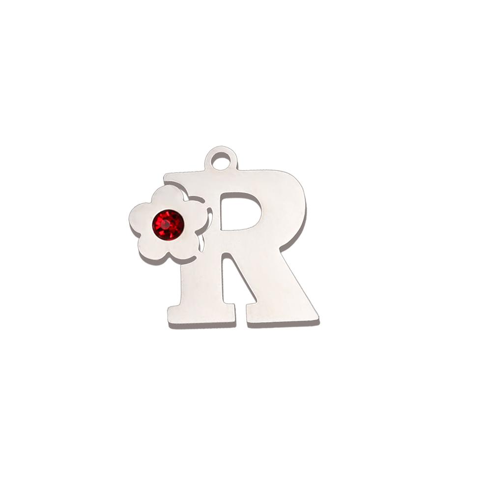 Xiaomi 5 Pcs/lot Cute Flower Alphabet Pendants Stainless Steel Jewelry 26 Capital Letter Charms for DIY Necklace Bracelet Earring 2026