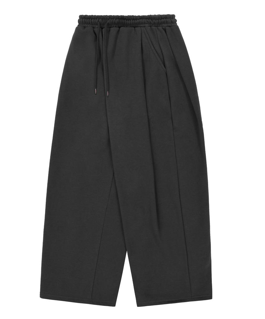 S'EST Side Double Pleat Wide Fit Training Sweatpants - Charcoal