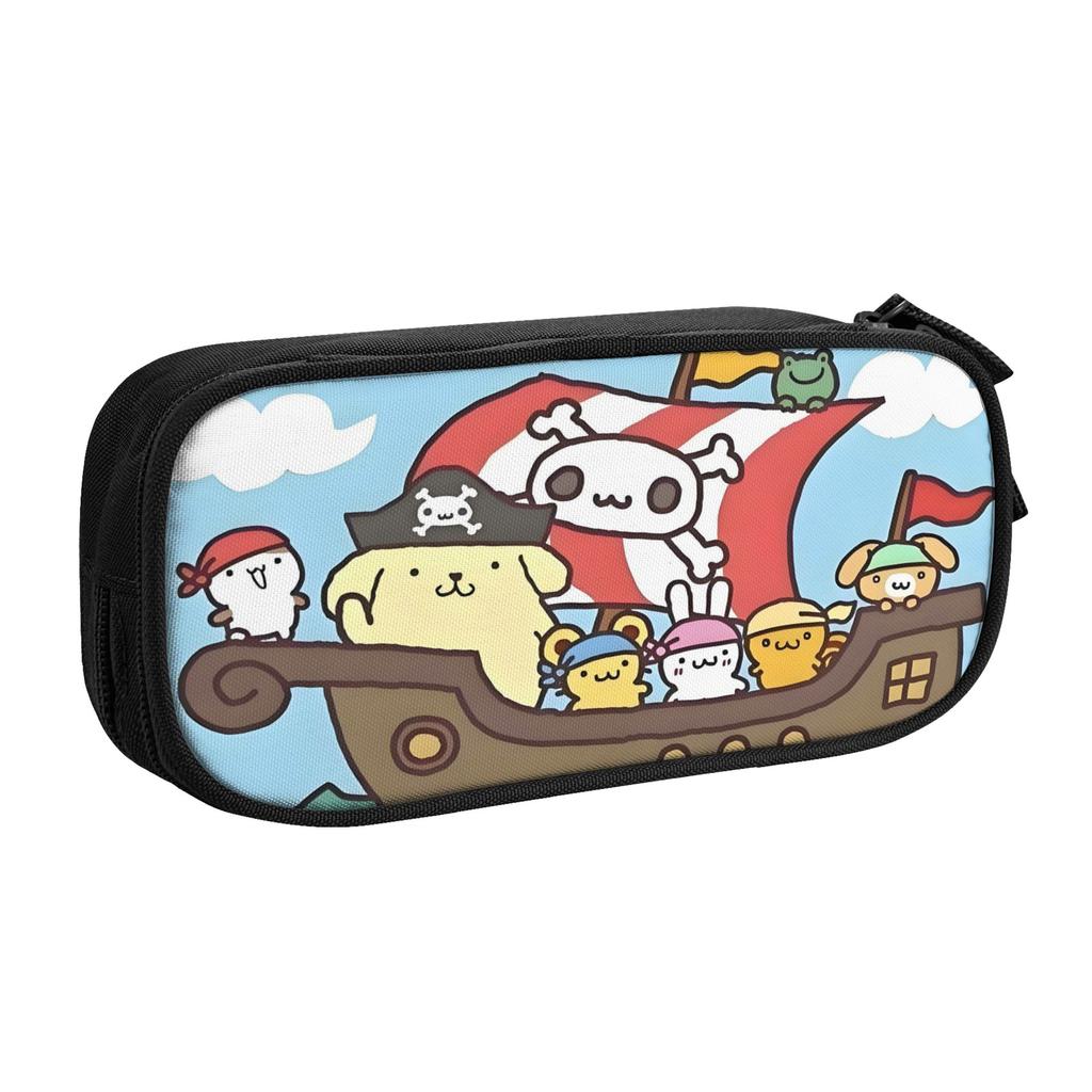 Nautical Pompompurin Anime Pencil Case for Girl Boy Big Capacity Cartoon Cute Pen Bag Box Stationery
