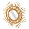 Wall Decor Rattan Mirror Star Shape Unique Simple Handwoven Mirror for Bedroom Living Room Hallway