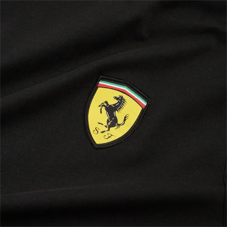 Puma Scuderia Ferrari Race Color Shield Comfortable Soft Short Sleeve T-Shirt Men Tops Black 627056-01