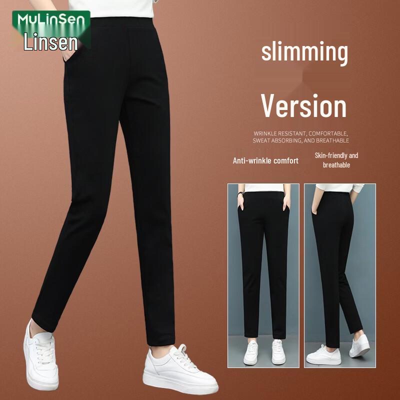 MULINSEN Women s Pure Cotton High-Waist Casual Pants 2XL