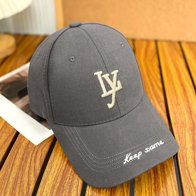 

New semi-hard top cap, fashionable and simple letter hat, women s big head circumference, versatile face, personalized small baseball cap 56-65cm