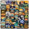 10/30/50/100pcs Retro Forest Camping Life Stickers Funny Outdoor Travel Cartoon Decals Skateboard Guitar Phone Graffiti Sticker
