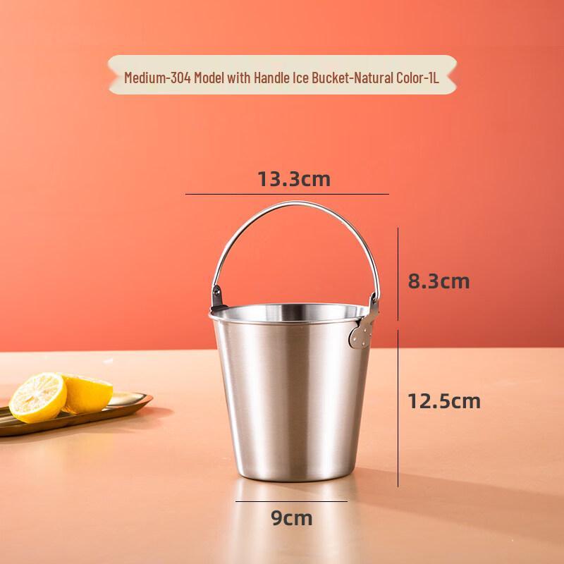 ZISIZ 304 Stainless Steel Ice Bucket