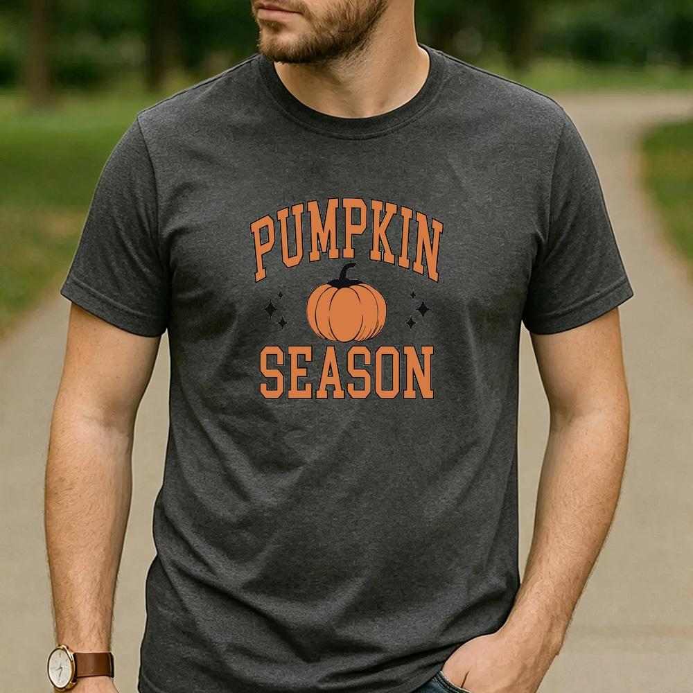 Vintage Pumpkin Season Pumpkin Spice Graphic T Shirt Unisex Cotton Short Sleeve Happy Thanksgiving Autumn Fall Casual Outfit Tee