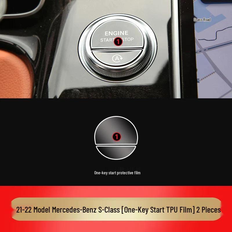 

Compatible with 25 Mercedes-Benz S400 models: interior, 450 dashboard, navigation screen, gear shift, air conditioning, and HD TPU films.