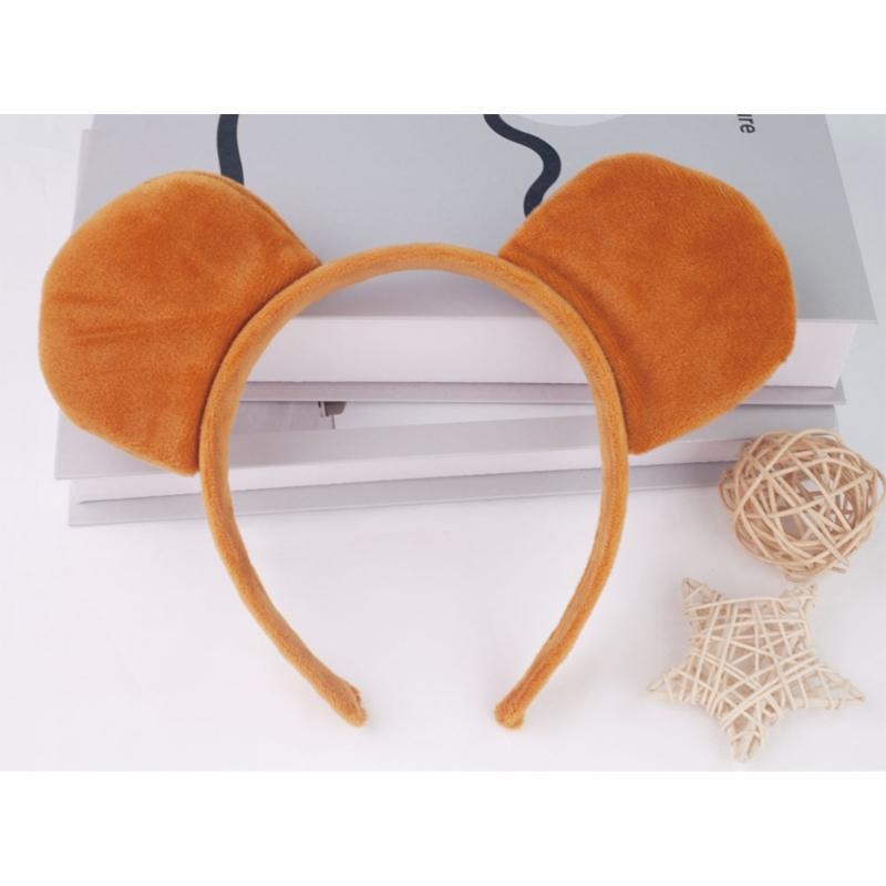 Monkey Ear Headband Tail Bowtie, Kids Animal Cosplay Set Halloween Animal Outfit