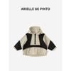 French Arielle De Pinto Boys' Hooded Jacket Autumn Children's Color-Blocked Windbreaker Jacket