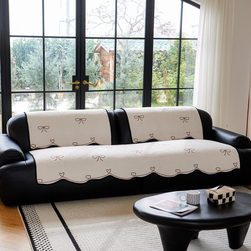 

autumn and winter new special-shaped sofa cushion advanced sofa cover one piece non-slip straight row seat cushion cover 90*70cm
