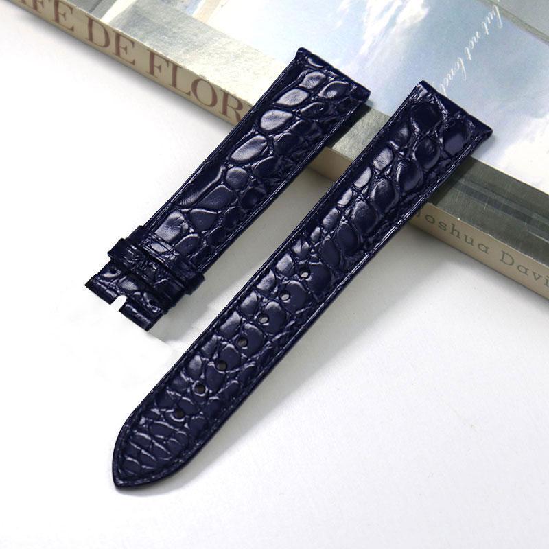 13 14 16mm 18mm 19mm 20mm Thin Soft crocodile leather strap For Longines L4 L2 VC MIDO Cartier Pin buckle brown blue WatchBand