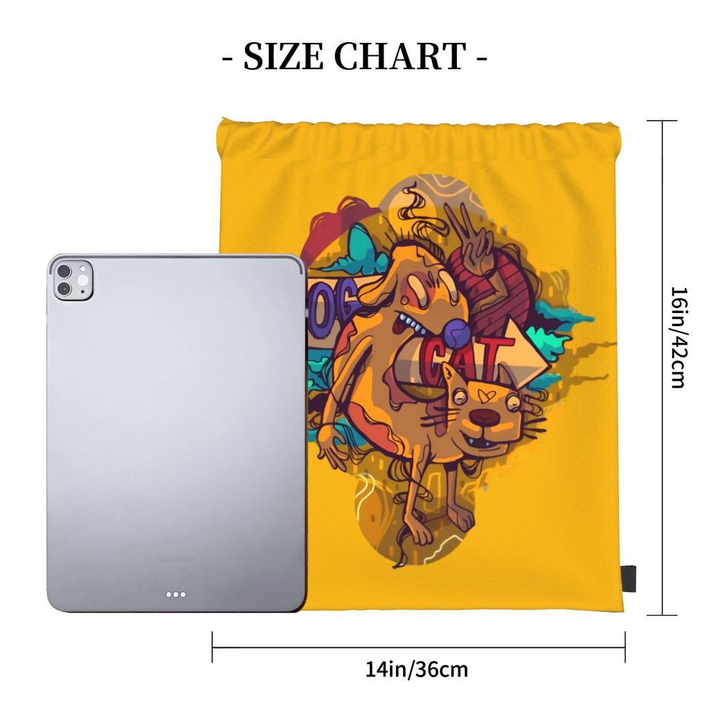 Custom CatDoges Drawstring Bags Men Women Portable Sports Gym Sackpack Slapstick Training Storage Backpacks