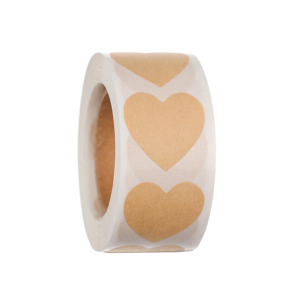 500 Pcs Package Label Gift Packaging Stationery Sticker Scrapbooking Love Heart Shaped Seal Labels