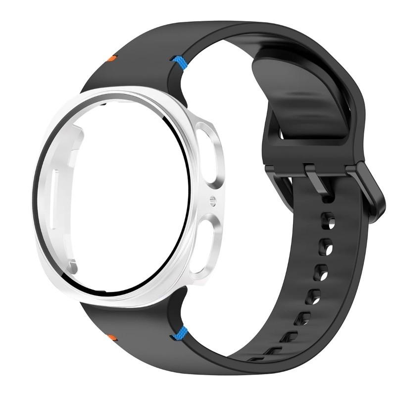 Silicone Strap for Samsung Galaxy Watch 8 40 44mm Band with Case Screen Protector Bumper Cover