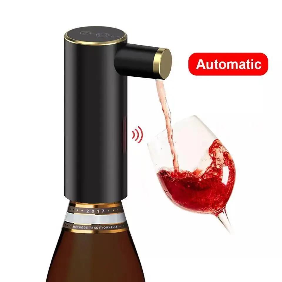 

Professional High End Smart Electric Liquor Pump Dispenser Rechargeable Automatic Adjustable Quantitative Wine Decanter Pourer чёрный