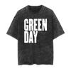 Green Day Punk Band Washed Cotton T-shirt Unisex Men Women Short Sleeve Top Fashion Brand Summer Vintage Tee