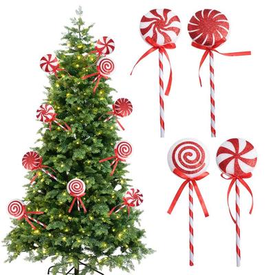 Colorful Christmas Lollipop Decoration Creative Holiday Big Candy Christmas Tree Decoration Props Home New Year Gifts