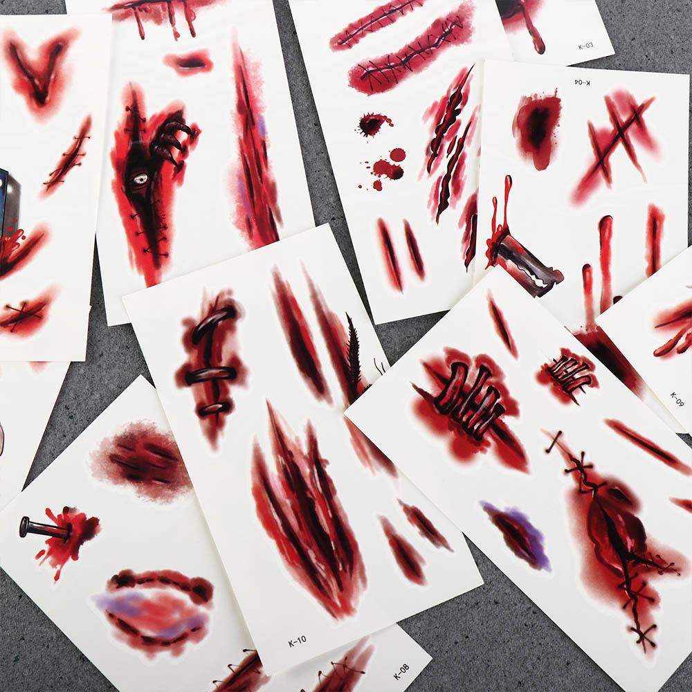 Realist cicatrice păianjen design tatuaje temporare autocolante tatuaj body art autocolante face patch