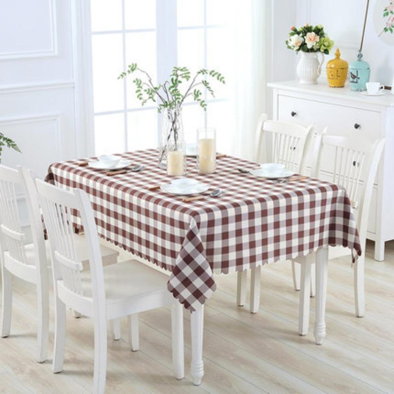 Coffee Shop Checkered Tablecloth Round Square Household Dining Room Living Room Table Cloth Wedding Party Decoration Universal Outdoor Picnic Cloth