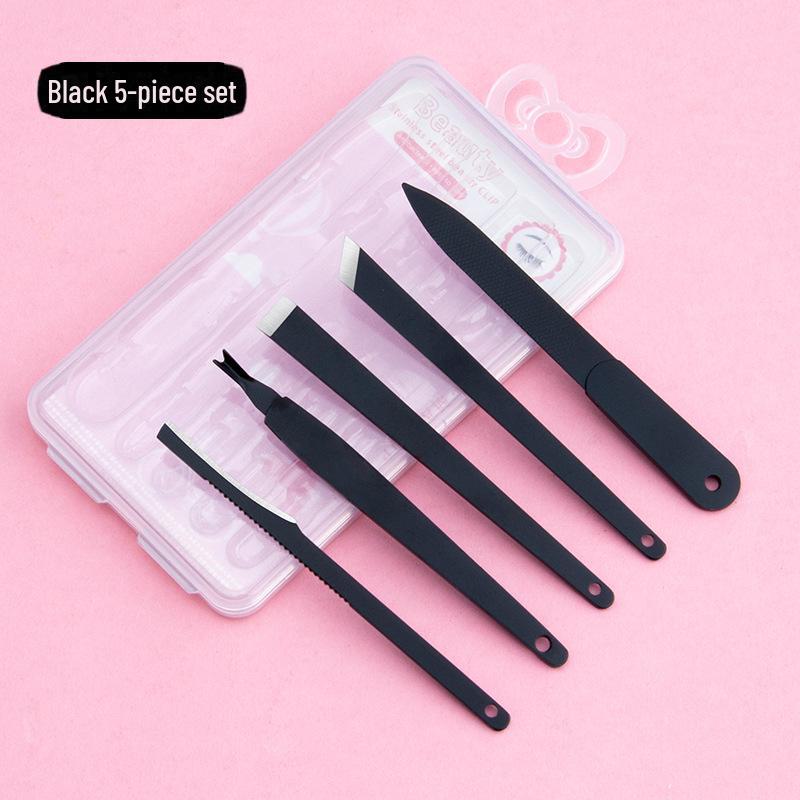 5-Piece Beauty Manicure Set: Nail File, Dead Skin Fork, Pedicure Knife, Manicure & Pedicure Tools