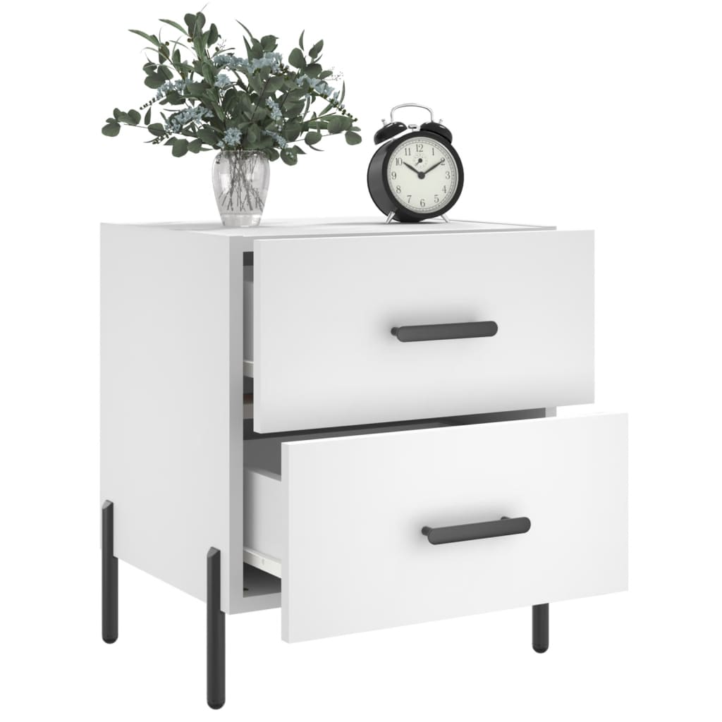Nightstand White 40 x 35 x 47.5 cm Particleboard