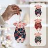 2026 Pigs In Blankets Christmas Ornaments Wooden Hanging Pig Decorations For Christmas Tree Acrylic Crystal Beads For Crafts