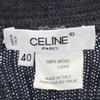 CELINE Made in Italy wool Long sleeve knit cardigan 40 gray Women Used