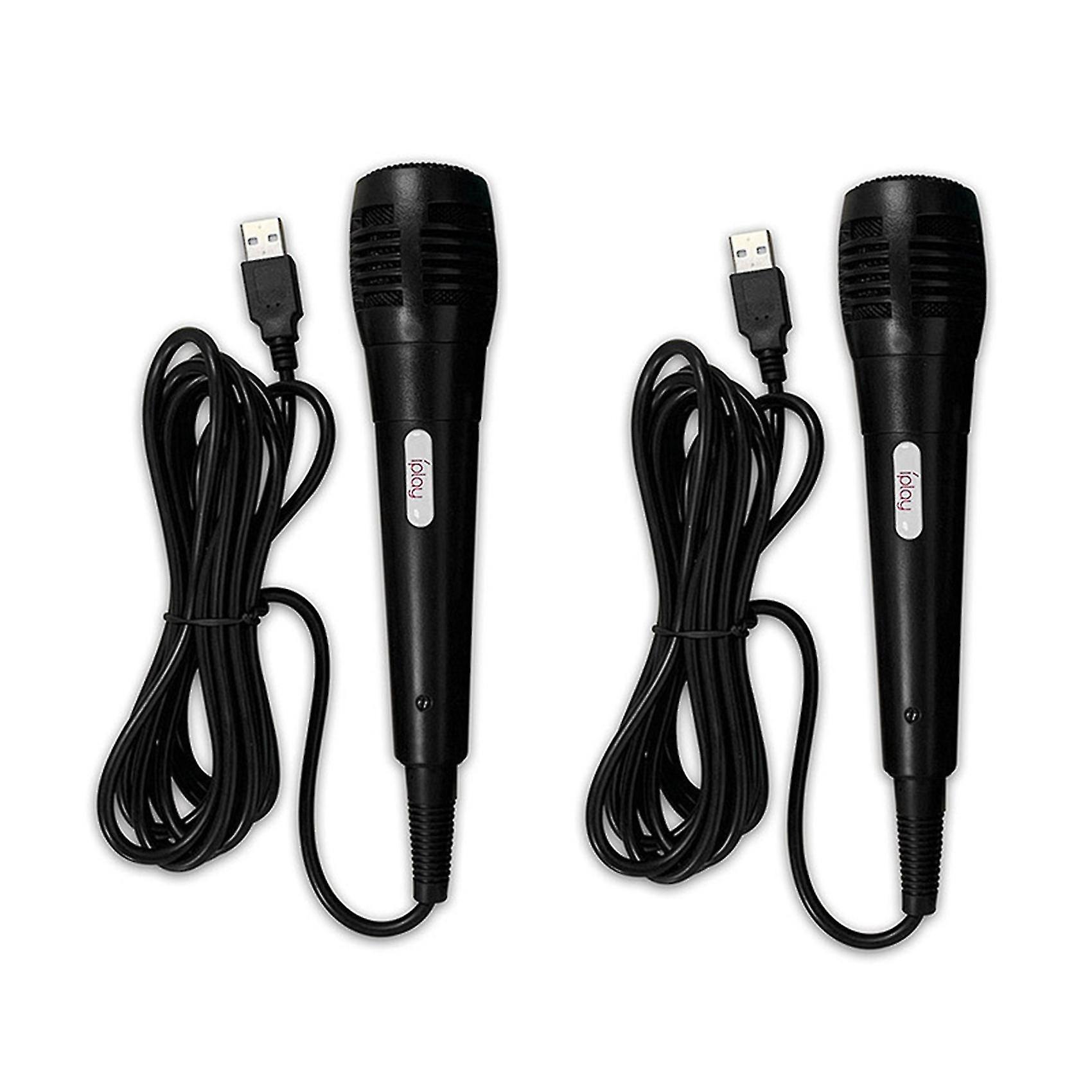

2x USB-микрофона Rock Band для PS4, Xbox One, ПК 6.8*4.4*25.2cm чёрный