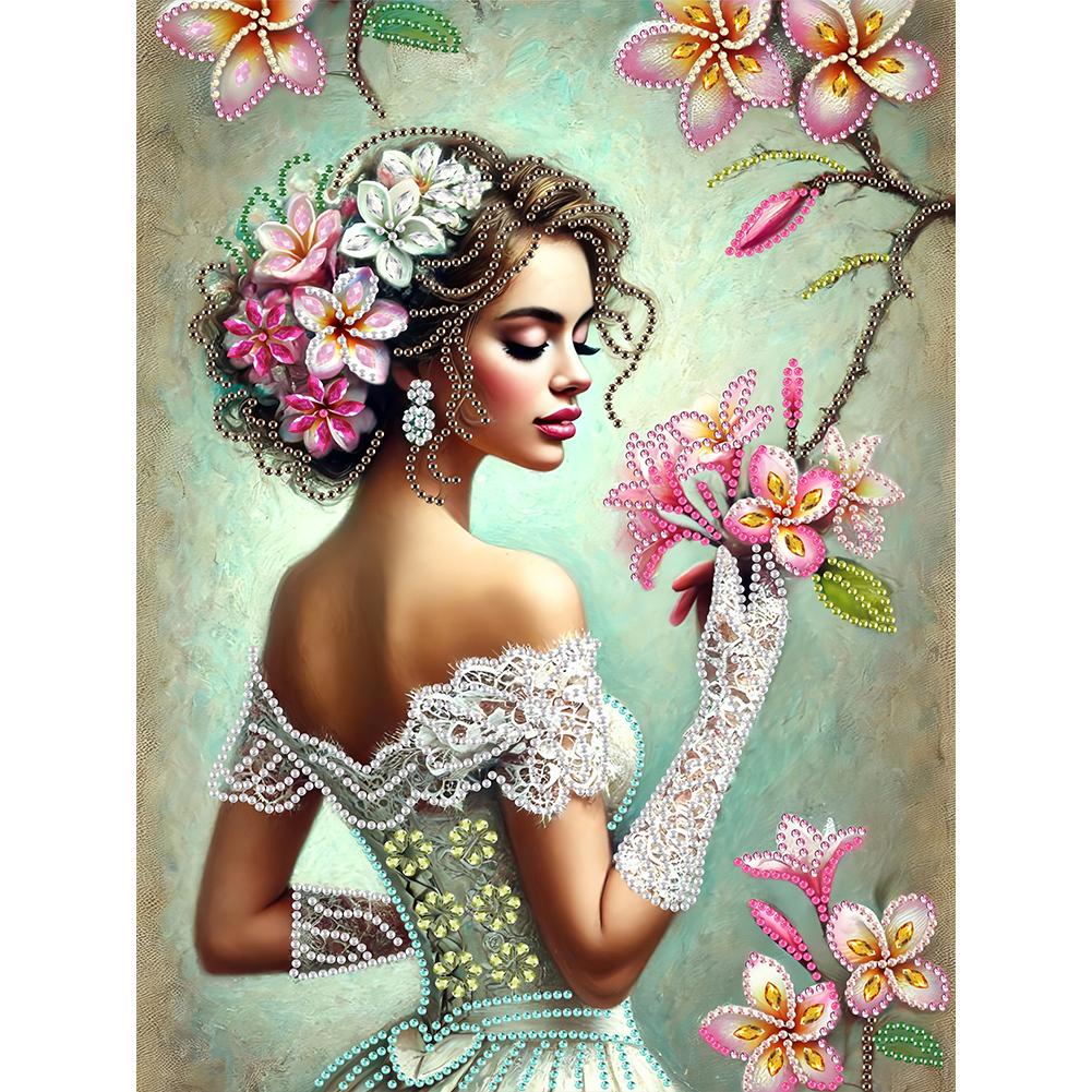 

Partial Special Shaped Drill 5D DIY Diamond Painting Kit Elegant Luxury Woman 30*40cm Handmade Crafts Creative Home Art Decor