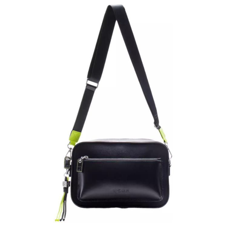 Li Ning Fashion Casual Versatile Personality Trendy Zipper Shoulder Crossbody Bag Unisex bags Black ABDS537-1 Black