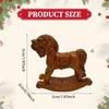 Small Christmas Rocking Horse Decoration Collectible Sculpture Desktop Miniature Figurine for Countertop Fireplace Birthday