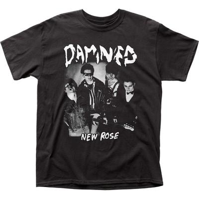 The Damned New Rose Vīriešu T-krekls Rokenrola Mūzika Klasisks Grupas T-krekls Jauns Melns