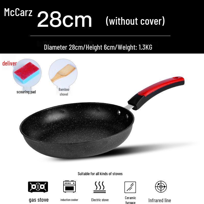 Maifan Stone Non-Stick Fry Pan for Eggs and Steak, Gas Stove & Induction Cooker Compatible, Crepe-Ready.