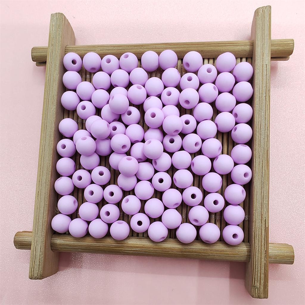 200Pcs 6mm Polychrome Solid Colored Acrylic Frosted Round Beads DIY Findings Jewelry Making Handmade Material Necklace Bracelet