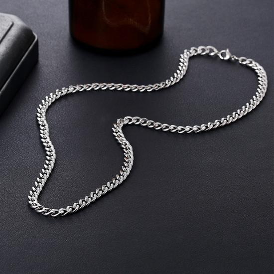 Hip Hop Náhrdelník Pánský a Dámský Titanová Ocel Hladký Řetízek Masivní Řetízek Doplňky