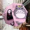1 Stück Totoro Kein Gesicht Automatischer Faltregenschirm, Robuster 8-Rippen-Eisenrahmen, Geeignet für Reisen, Täglichen Gebrauch, Geburtstag, Dekorationsgeschenk m0104061