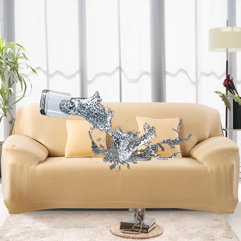 1/2/3/4 Seats Sofa Couch Cover Waterproof Elastic Corner Sofa Covers L Shaped Sofa Slip Cover Protector Bench Cover Thin Fabric