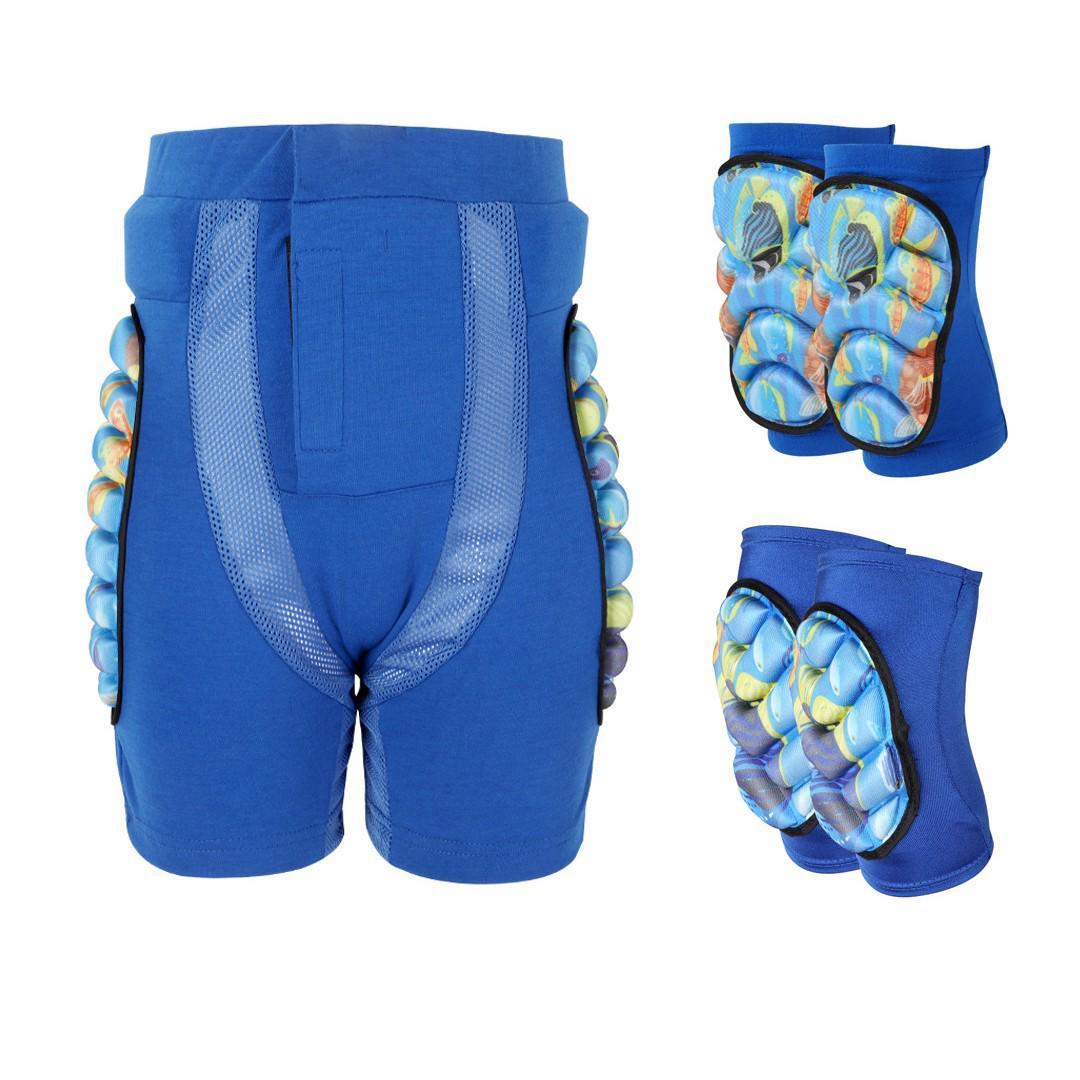 Saioude Pink Kids  Skiing Protective Gear Set – Thickened EVA Padded Hip, Knee, and Elbow Guards.